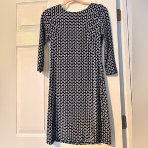 Tommy Hilfiger Elegant Blue and White Patterned Dress